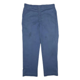 DICKIES Mens Polyester Blend Blue Regular Fit Straight Leg Trousers W38 L32