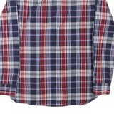 TOMMY HILFIGER Mens Blue & Maroon Check Shirt S Cotton Blend Classic Button-Down
