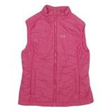 JACK WOLFSKIN Womens Pink Sleeveless Quilted Jacket S Polyester Outdoor Zip