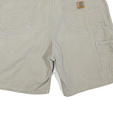 CARHARTT Mens Shorts Beige Casual M W32 Utility Workwear Cotton Blend