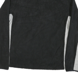 NAUTICA Mens Black & Grey Plain Pullover Jumper Crew Neck Basic Knit L Polyester
