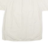 NAUTICA Mens White Shirt M Casual Linen Blend Short Sleeve Button