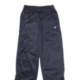 CHAMPION Mens Joggers Black S W26 L31 Slim Tapered Snap Button Track Pants