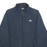 HELLY HANSEN Mens Navy Blue Jacket S Polyamide Plain Zip Outdoor Light Layer