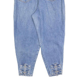 FASHION EXTRA Womens Jeans Blue Cotton Blend Regular W34 L27 Bow Detail Zip