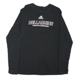 ADIDAS Mens Black Bellarmine Knights Swimming Graphic T-Shirt Long Sleeve Crew