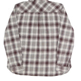 CARHARTT Womens White & Brown Hooded Plaid Cotton Shirt L Casual Workwear