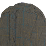 JAC DALE Womens Brown Checked Shirt Long Sleeve Collared M Elegant