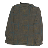 JAC DALE Womens Brown Checked Shirt Long Sleeve Collared M Elegant