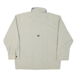 ADIDAS Mens Cream & Red Zip Jacket L Polyester Blend Plain Sportswear