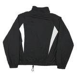 FILA Womens Black White Polyester Blend Track Jacket M Zip Plain Sportswear