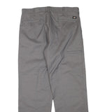 DICKIES Mens Grey Polyester Blend Regular Leg Trousers W36 L32 Durable Workwear