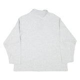 OOCHI VERDI Womens Light Grey Sweatshirt Embroidered Collar M Long Sleeve Casual