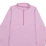 NIKE Womens Pink 1/4 Zip Sweatshirt M Long Sleeve Activewear