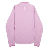 NIKE Womens Pink 1/4 Zip Sweatshirt M Long Sleeve Activewear
