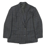Womens Grey Plain Button Jacket M Polyester Blend Classic Blazer M