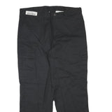 DICKIES Mens Cotton Blend Black Regular Fit Straight Leg Trousers W34 L29