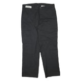 DICKIES Mens Cotton Blend Black Regular Fit Straight Leg Trousers W34 L29