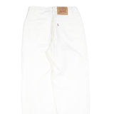 LEVI'S 535 Womens White Regular Straight Denim Light W27 L32 Cotton Blend Zip