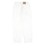 LEVI'S 535 Womens White Regular Straight Denim Light W27 L32 Cotton Blend Zip