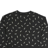 FILA Womens Black Sweatshirt Crew Neck 2XL Cotton Blend Logo Print Pullover