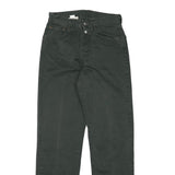 REPLAY Mens Regular Fit Black Cotton Blend Zip Trousers W27 L30 Classic Straight