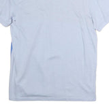 CALVIN KLEIN Mens Blue & Grey Short Sleeve Striped Polo Shirt M Cotton Casual