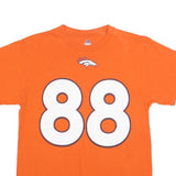 MAJESTIC Mens Orange Denver Broncos 88 Thomas Graphic T-Shirt M Short Sleeve