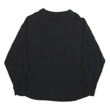 WOOLRICH Mens Black Long Sleeve T-Shirt 2XL Crew Neck Cotton Classic Fit