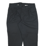 DICKIES Mens Cotton Blend Black Relaxed Straight Trousers W36 L30 Workwear Zip