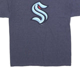 CHAMPION Mens Blue Graphic T-Shirt M Short Sleeve Crew Neck NHL Logo