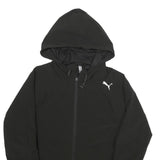 PUMA Womens Black Jacket S Polyester Zip Hooded Plain Sportswear Activewear