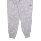 REELL Mens Cotton Blend Slim Faded Purple Cargo Joggers W32 L28 Zip Closure