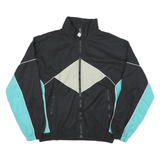 WILSON Mens Black & Mint Green Zip Jacket L Polyester Blend Colourblock