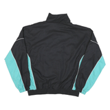 WILSON Mens Black & Mint Green Zip Jacket L Polyester Blend Colourblock