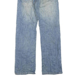 BLY Mens Light Blue Regular Straight Denim Jeans W30 L32 Casual Wear Zip Closure