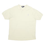 POLO RALPH LAUREN Mens White Cotton Short Sleeve Polo Shirt XL Classic Fit