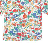 GERRY WEBBER Womens White Floral Print Shirt L Summer Patterned Lightweight