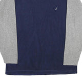 NAUTICA Mens Blue & Grey Plain Crew Neck Basic Knit Jumper M Casual Comfort