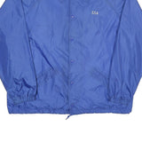 PORT AND COMPANY Mens Blue Nylon Button Jacket XL Plain Lightweight Casual