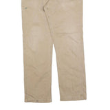 CARHARTT Mens Cotton Blend Beige Relaxed Straight Trousers W36 L34 Workwear Zip