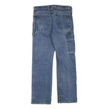 DICKIES Mens Blue Regular Fit Straight Denim Jeans W33 L32 Workwear Cotton Blend