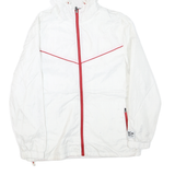 NFL Mens White & Red Zip Hooded Jacket S Polyester Blend Plain Sportswear