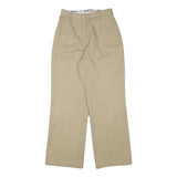 PATRIOT Womens Cotton Blend Beige Regular Fit Straight Trousers W24 L27