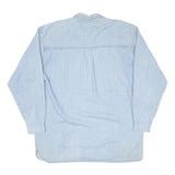 RACE ROCK Mens Light Blue Denim Shirt XL Cotton Blend Casual Button Front