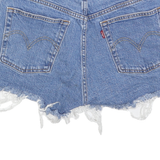 LEVI'S Womens Denim Blue Cut-Off Shorts S W27 Frayed Hem Casual Summer