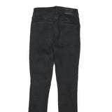 LEVI'S 721 Womens Jeans Black Slim Skinny Denim Raw W24 L27 Distressed