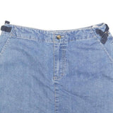 GLORIA VANDERBLIT Womens Blue Denim Mini Cotton Blend Skirt M Stylish Casual