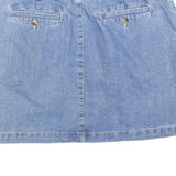 GLORIA VANDERBLIT Womens Blue Denim Mini Cotton Blend Skirt M Stylish Casual