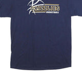 JERZEES Mens Navy Blue Grizzlies Basketball T-Shirt L Short Sleeve Crew Neck